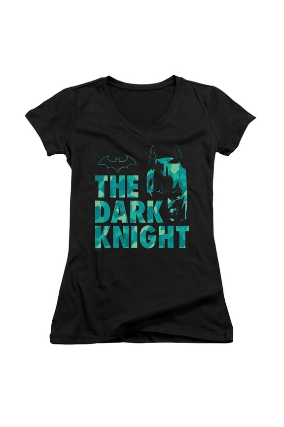 Batman Cutting Pattern Junior Women's T-Shirt V-Neck Black