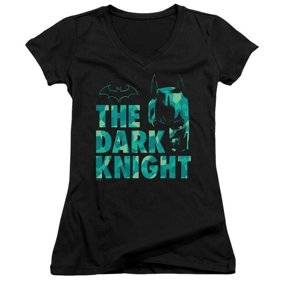 Batman Cutting Pattern Junior Women's T-Shirt V-Neck Black