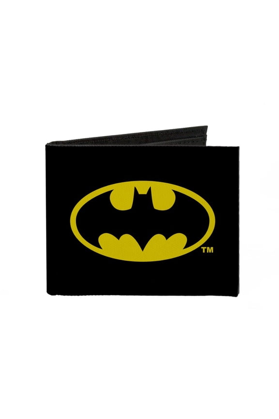 Batman DC Comics Bat Logo Canvas Bi-Fold Wallet