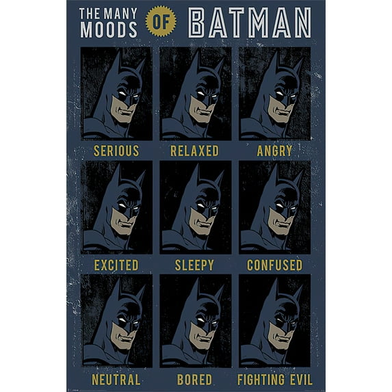 Batman - DC Comics Poster / Print (The Many Moods Of Batman) (Size: 24" X 36")
