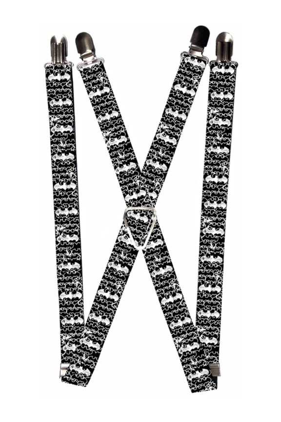 Batman DC Comics Superhero Bat Logo Etch Suspenders