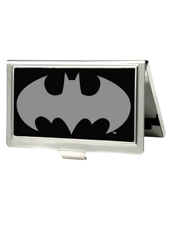 Batman DC Comics Superhero Gray Bat Logo Business Card Holder