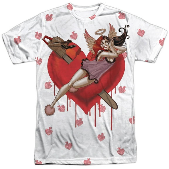 Batman DC Comics Superhero Harley Quinn Cupid Adult 2-Sided Print T-Shirt Tee