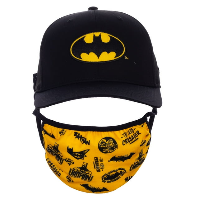 Batman DC Comics Symbol Face Mask Hat Combo