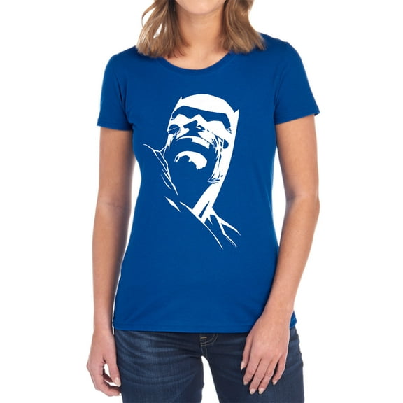 Batman DKR Head Women's T Shirt, Royal, 2X-Large