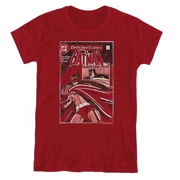 Batman DOA Cover Women's T Shirt, Cardinal, 2X-Large