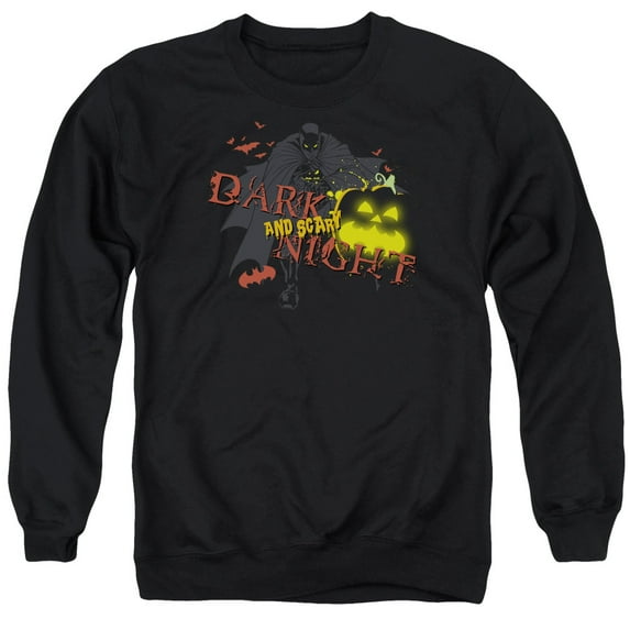 Batman Dark And Scary Night Adult Crewneck Sweatshirt Black