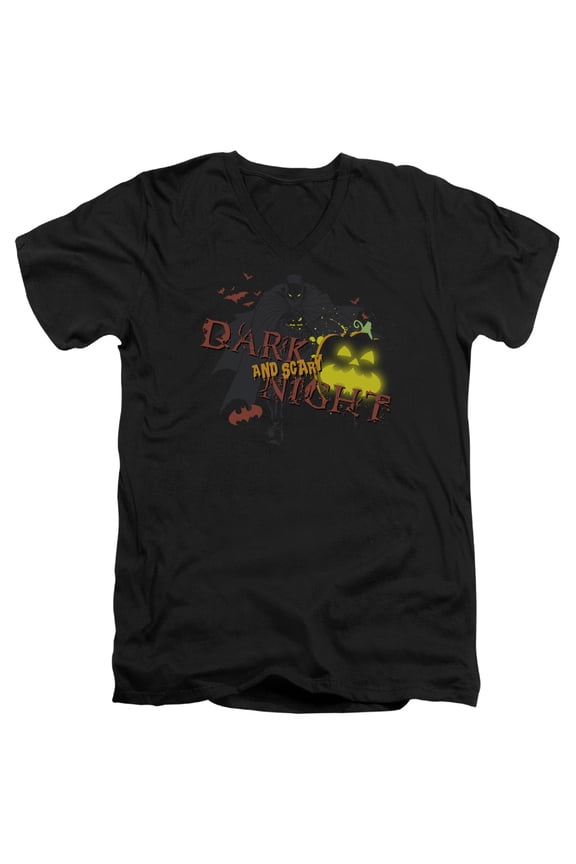 Batman - Dark And Scary Night - Slim Fit V Neck Shirt - Medium