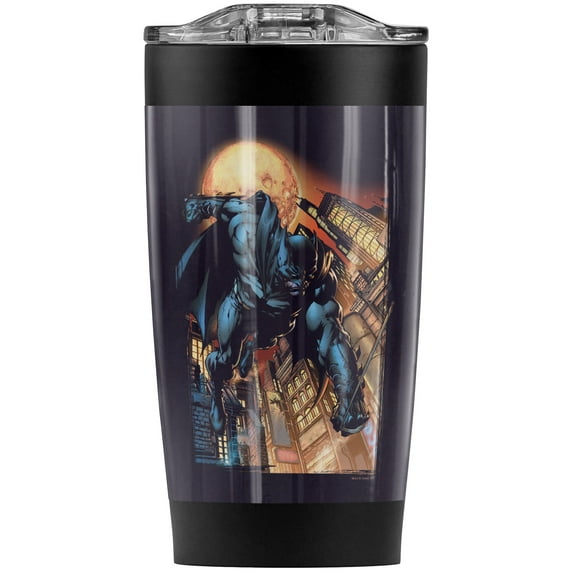 Batman The Dark Knight #1 Stainless Steel Tumbler 20 oz Coffee Travel Mug/Cup, Vacuum Insulated & Double Wall with Leakproof Sliding Lid | Great for Hot Drinks and Cold Beverages
