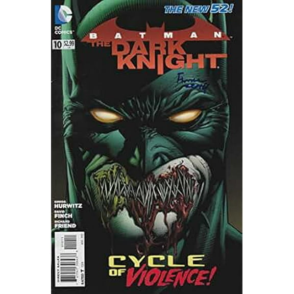 Batman Dark Knight #10 Signed by David Finch VF/NM