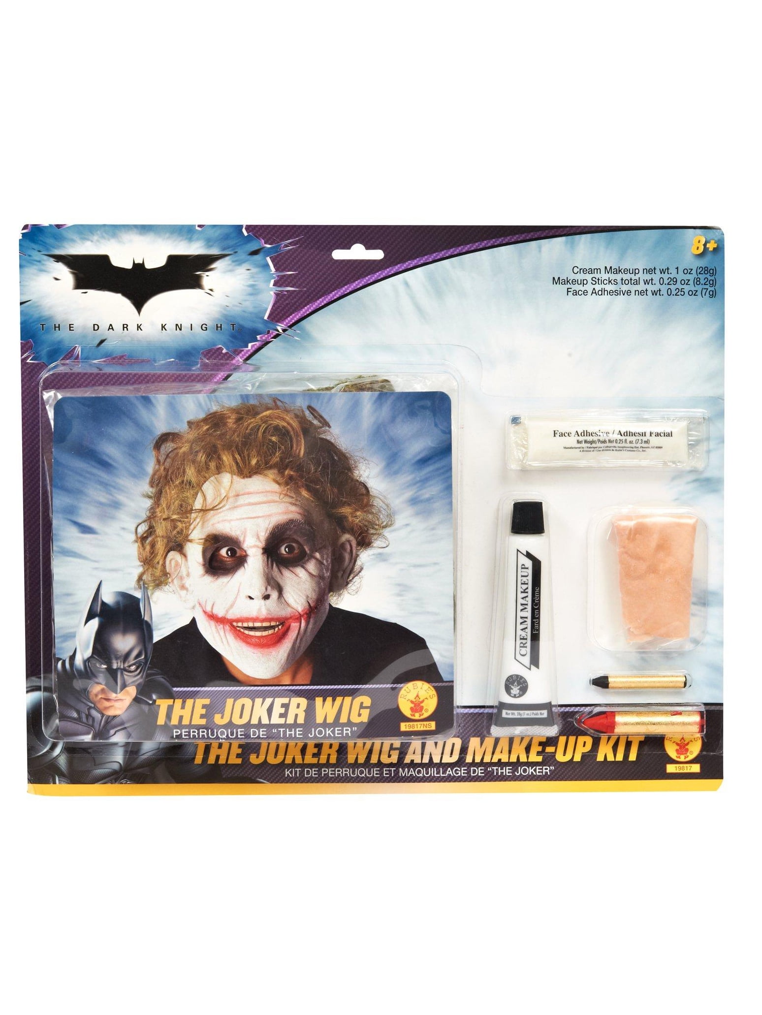 Deluxe Joker Wig Makeup Accessory Kit