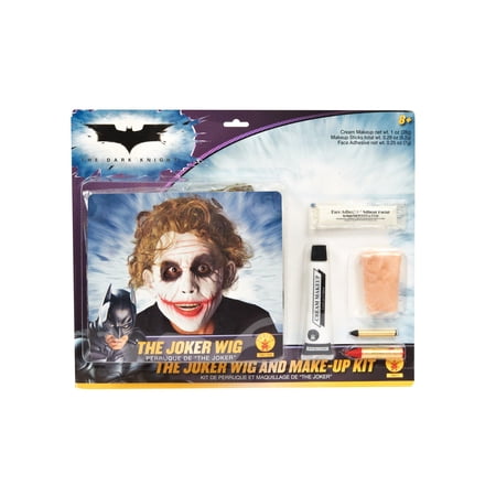 Batman Dark Knight - Deluxe Joker Wig / Makeup Accessory Kit (Adult)