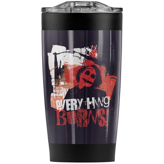 Batman Dark Knight/Joker Everything Burns Stainless Steel Tumbler 20 oz Coffee Travel Mug/Cup, Vacuum Insulated & Double Wall with Leakproof Sliding Lid | Great for Hot Drinks and Cold Beverages