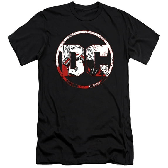 Batman Dc Logo Harley S/S Adult 30/1 T-Shirt Black