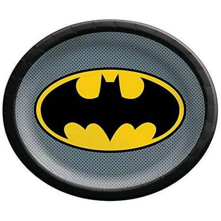 Batman Design Oval Paper Plates-8pc