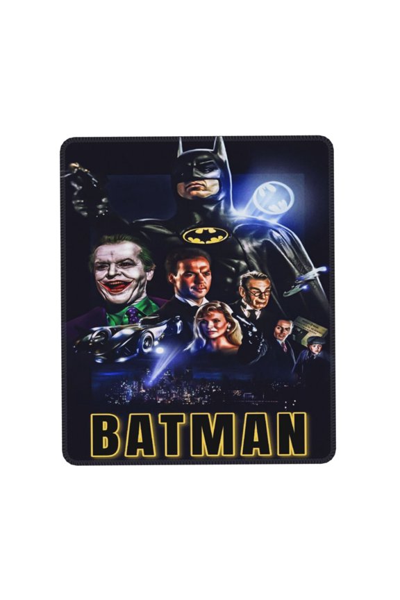 Batman Desk Mat, Gaming Mouse Pad Mat with Non-Slip Base Stitched Edges Mousepad for Computer, Office, and Laptop 7.9 x 9.5 in