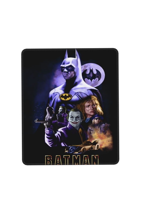 Batman Desk Mat, Gaming Mouse Pad Mat with Non-Slip Base Stitched Edges Mousepad for Computer, Office, and Laptop 7.9 x 9.5 in