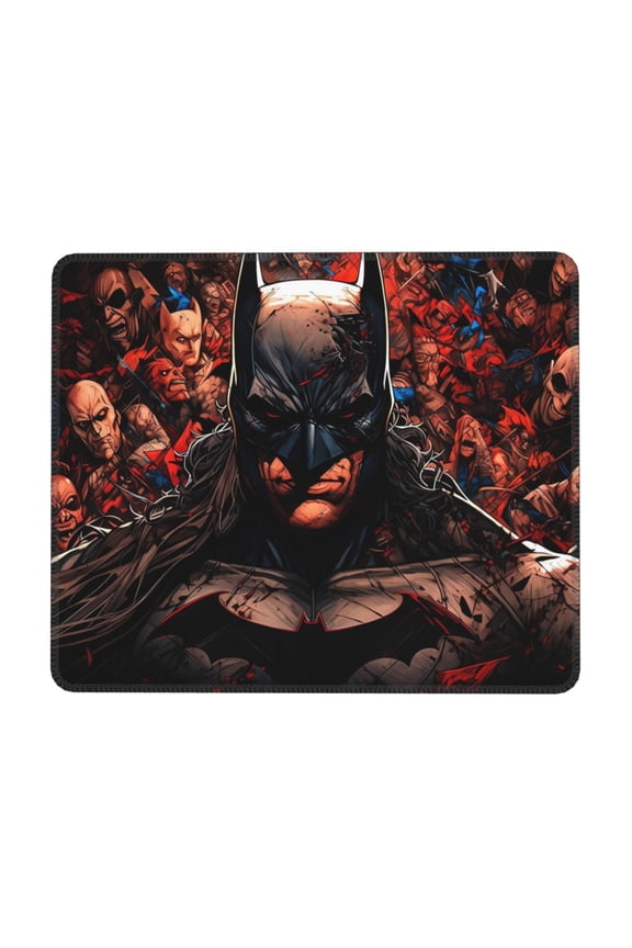 Batman Desk Mat, Gaming Mouse Pad Mat with Non-Slip Base Stitched Edges Mousepad for Computer, Office, and Laptop 7 x 8.6 in