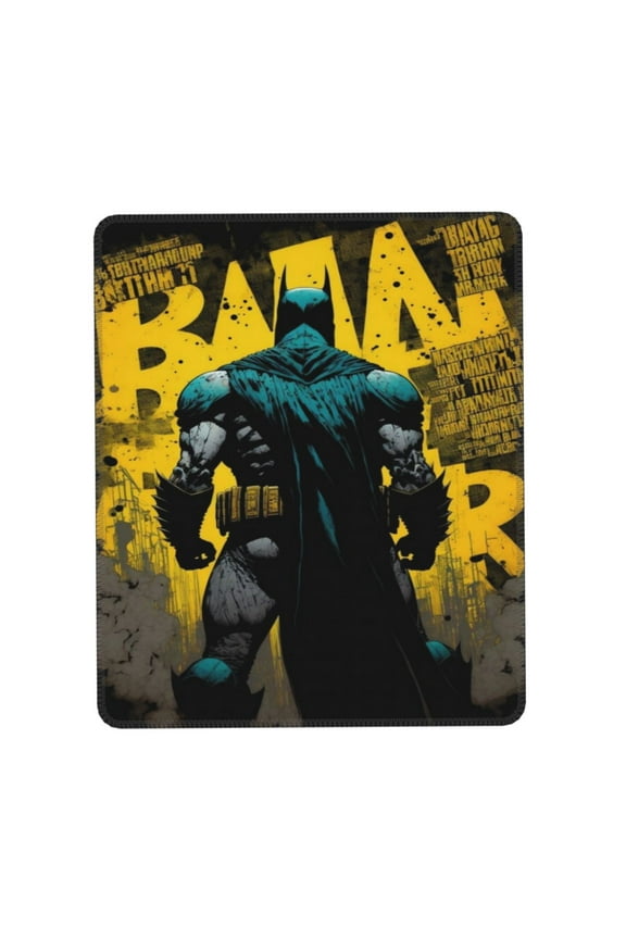 Batman Desk Mat, Gaming Mouse Pad Mat with Non-Slip Base Stitched Edges Mousepad for Computer, Office, and Laptop 7 x 8.6 in