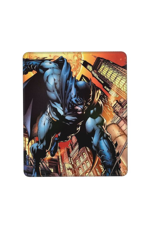 Batman Desk Mat, Gaming Mouse Pad Mat with Non-Slip Base Stitched Edges Mousepad for Computer, Office, and Laptop 7 x 8.6 in