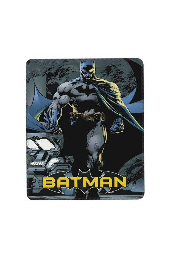 Batman Desk Mat, Gaming Mouse Pad Mat with Non-Slip Base Stitched Edges Mousepad for Computer, Office, and Laptop 7 x 8.6 in