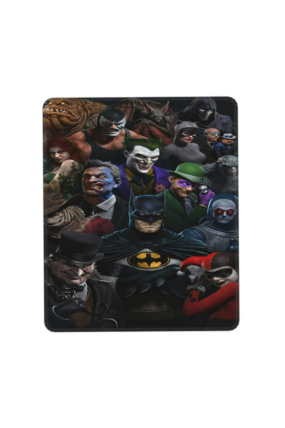 Batman Desk Mat, Gaming Mouse Pad Mat with Non-Slip Base Stitched Edges Mousepad for Computer, Office, and Laptop 7 x 8.6 in