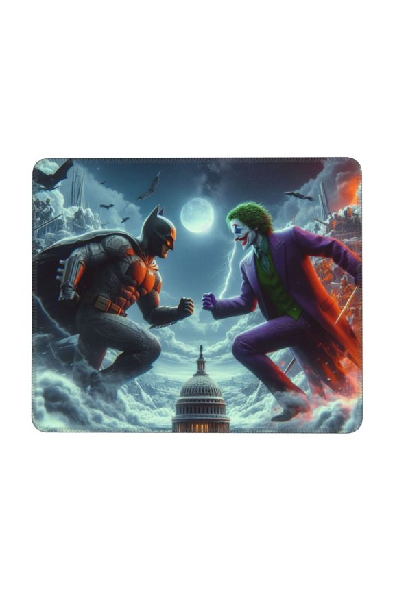 Batman Desk Mat, Gaming Mouse Pad Mat with Non-Slip Base Stitched Edges Mousepad for Computer, Office, and Laptop 7 x 8.6 in