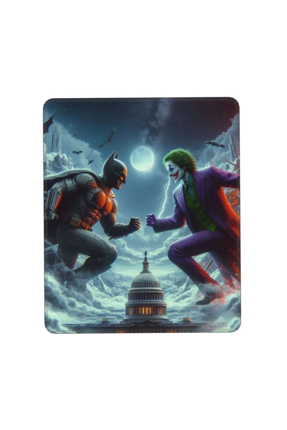 Batman Desk Mat, Gaming Mouse Pad Mat with Non-Slip Base Stitched Edges Mousepad for Computer, Office, and Laptop 7 x 8.6 in