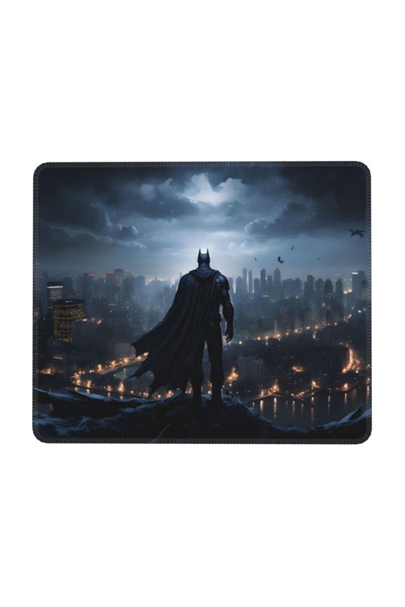 Batman Desk Mat, Gaming Mouse Pad Mat with Non-Slip Base Stitched Edges Mousepad for Computer, Office, and Laptop 8.3 x 10.3 in