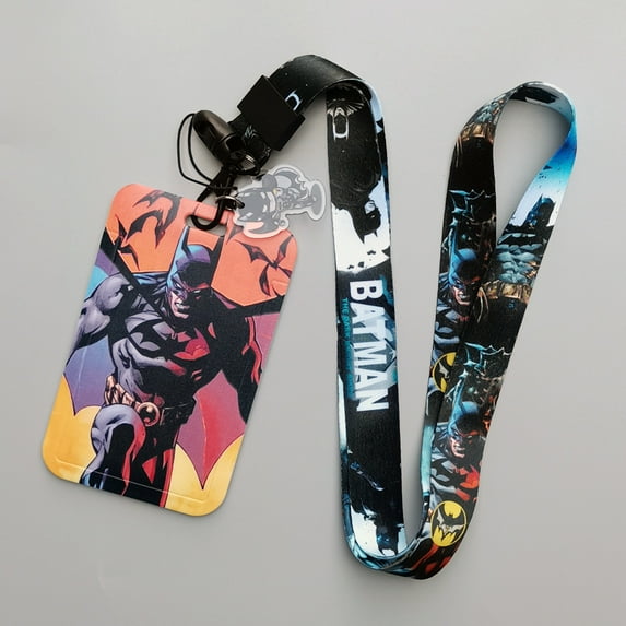 Batman Detachable Lanyards for Id Badges Holder, Carabiner Clip, Nurse Teacher Office Gifts