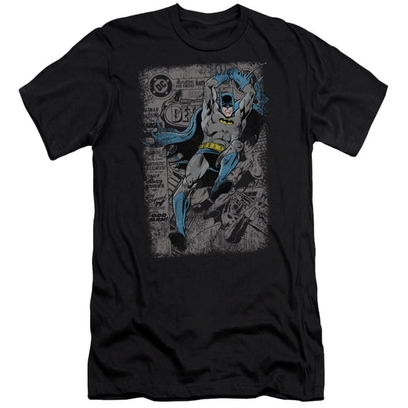 Batman - Detective #487 Distress - Slim Fit Short Sleeve Shirt - Large