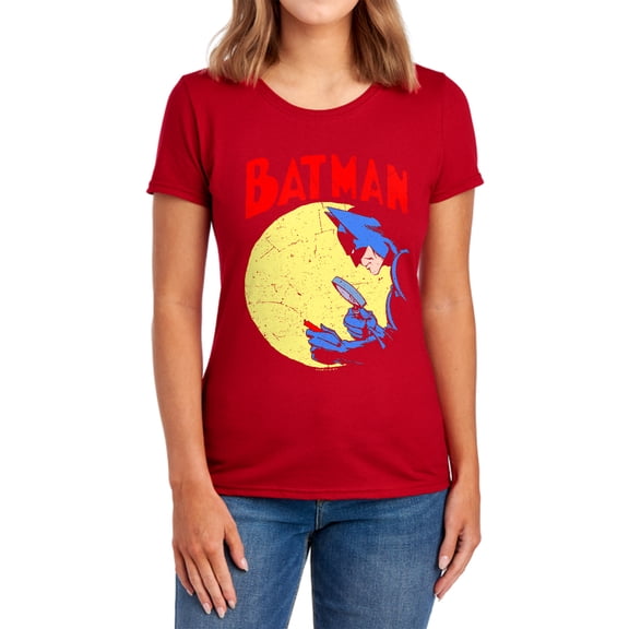 Batman Detective 75 Women's T Shirt, Red, 2X-Large