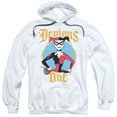 thumbnail image 1 of Batman Devious One Adult Pullover Hoodie Sweatshirt White, 1 of 1