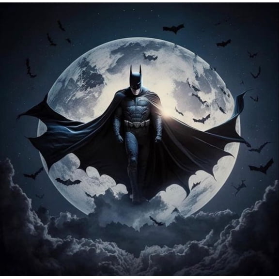 Batman Diamond Painting Kits for Adults,Farmhouse 5D Diamond Art Kits for Beginner, DIY Full Drill Diamond Dots Gem Art and Crafts Home Wall Decor 12"x16"