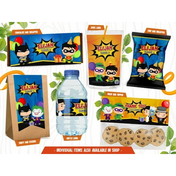 Batman Digital Birthday Bundle, Batman Party Bundle, Party Pack - You Print