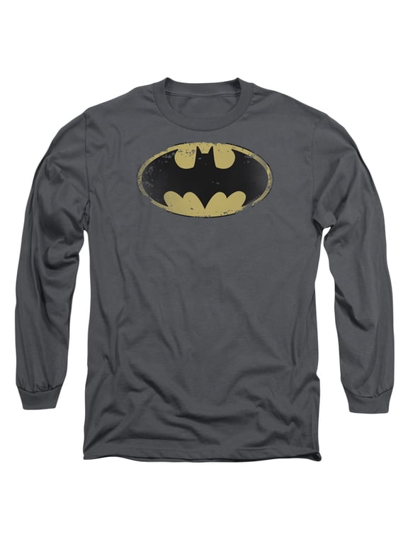 Batman - Distressed Shield - Long Sleeve Shirt - Large