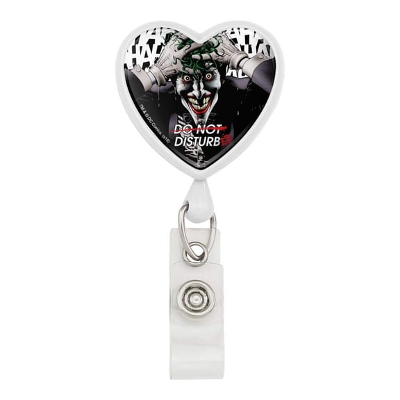 Batman Disturbed Joker Heart Lanyard Retractable Reel Badge ID Card Holder