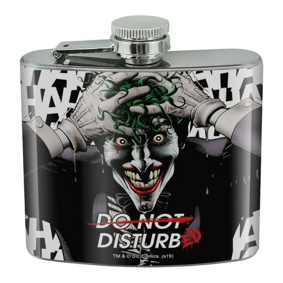 Batman Disturbed Joker Stainless Steel 5oz Hip Drink Kidney Flask