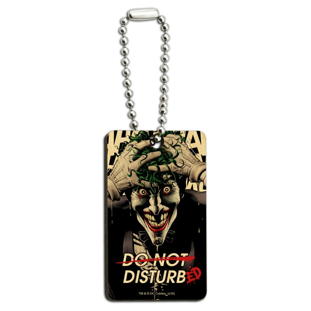 Batman Disturbed Joker Wood Wooden Rectangle Keychain Key Ring ...