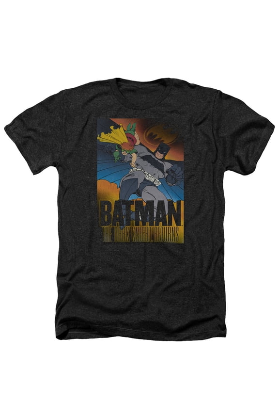 Batman - Dk Returns - Heather Short Sleeve Shirt - Large