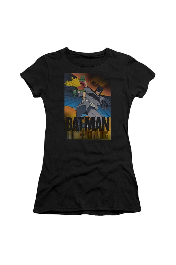 Batman Dk Returns S/S Junior Women's T-Shirt Sheer Black