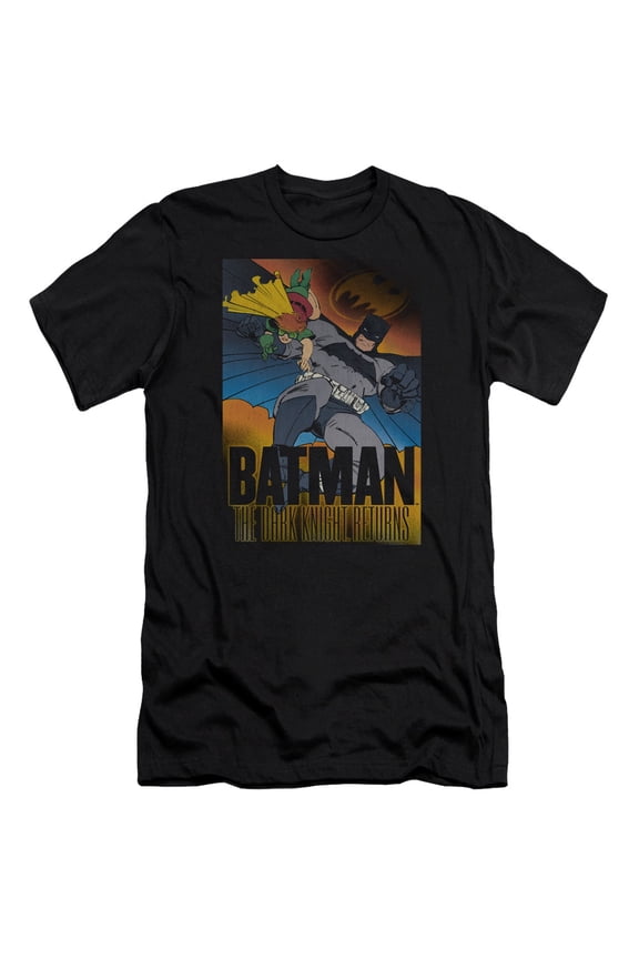 Batman Dk Returns Premium Canvas T-Shirt Adult Slim Fit 30/1 Black