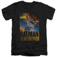 thumbnail image 1 of Batman Dk Returns S/S Adult V-Neck T-Shirt Black, 1 of 1