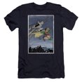 thumbnail image 1 of Batman Dkr Duo Premium Canvas T-Shirt Adult Slim Fit 30/1-Navy, 1 of 1