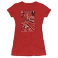thumbnail image 1 of Batman Doa Cover S/S Junior Women's T-Shirt Sheer Red, 1 of 1