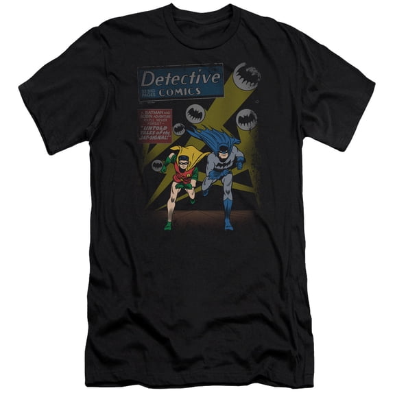 Batman Dynamic Duo Premium Canvas T-Shirt Adult Slim Fit 30/1 Black