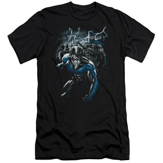 Batman Dynamic Duo S/S Adult 30/1 T-Shirt Black