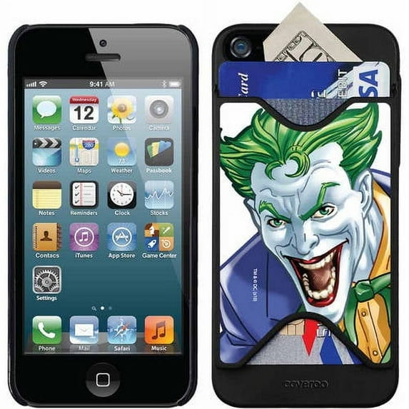 Batman Emblem Design on Apple iPhone 5SE/5s/5 Thinshield Card Case by Coveroo
