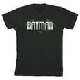 thumbnail image 1 of Batman Emblem Overlapping Youth Boy's Black T-Shirt-Large, 1 of 7