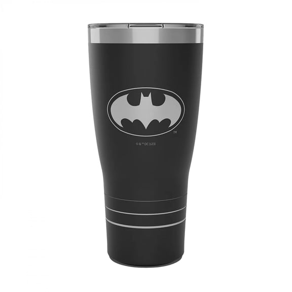 Batman Engraved on Onyx 30 oz. Stainless Steel Tervis Travel Mug